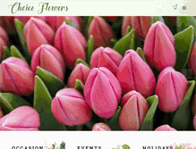 Tablet Screenshot of choiceflowers.ca